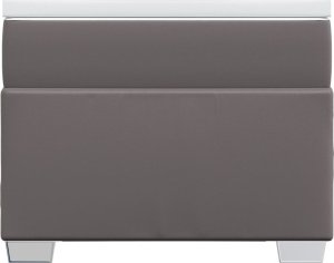 vidaXL Łóżko kontynentalne z materacem szare 100x200 cm 4