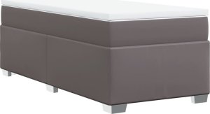 vidaXL Łóżko kontynentalne z materacem szare 100x200 cm 9