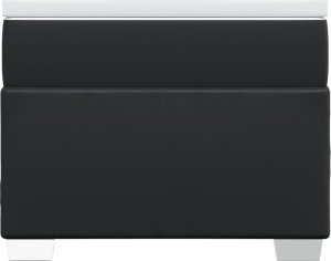 vidaXL Łóżko kontynentalne z materacem czarne 90x200 cm 4