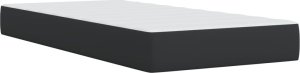 vidaXL Łóżko kontynentalne z materacem czarne 90x200 cm 6