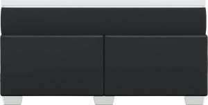 vidaXL Łóżko kontynentalne z materacem czarne 140x190 cm 4