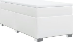 vidaXL Łóżko kontynentalne z materacem białe 100x200 cm 2