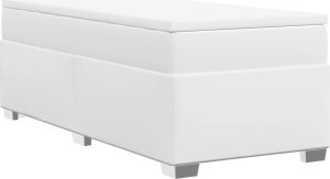 vidaXL Łóżko kontynentalne z materacem białe 100x200 cm 9