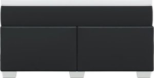 vidaXL Łóżko kontynentalne z materacem czarne 160x200 cm 4