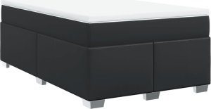 vidaXL Łóżko kontynentalne z materacem czarne 120x200 cm 2