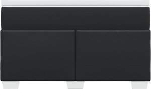 vidaXL Łóżko kontynentalne z materacem czarne 120x200 cm 4