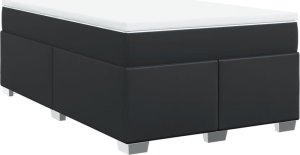 vidaXL Łóżko kontynentalne z materacem czarne 120x190 cm 2