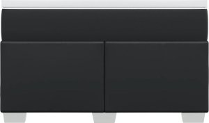 vidaXL Łóżko kontynentalne z materacem czarne 120x190 cm 4