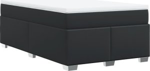 vidaXL Łóżko kontynentalne z materacem czarne 120x190 cm 9