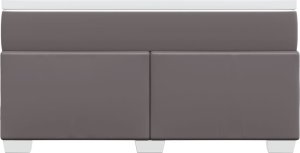 vidaXL Łóżko kontynentalne z materacem szare 160x200 cm 4