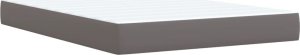 vidaXL Łóżko kontynentalne z materacem szare 160x200 cm 6