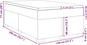 vidaXL Łóżko kontynentalne z materacem białe 120x200 cm 12