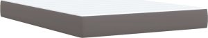 vidaXL Łóżko kontynentalne z materacem szare 140x200 cm 6