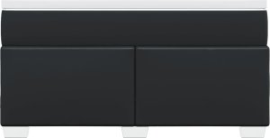 vidaXL Łóżko kontynentalne z materacem czarne 140x200 cm 4