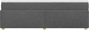 vidaXL Łóżko kontynentalne z materacem, ciemnoszara tkanina 90x200 cm 8