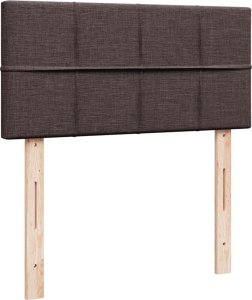 vidaXL Łóżko kontynentalne z materacem, brązowe, tkanina, 100x200 cm 7