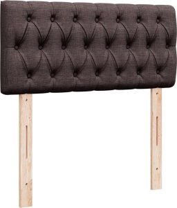 vidaXL Łóżko kontynentalne z materacem, brązowe, tkanina, 100x200 cm 7