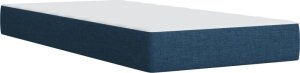 vidaXL Łóżko kontynentalne z materacem, niebieskie, tkanina 100x200 cm 10