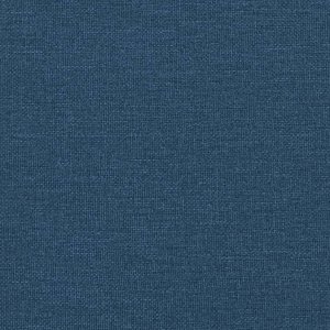 vidaXL Łóżko kontynentalne z materacem, niebieskie, tkanina 100x200 cm 12