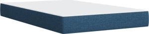 vidaXL Łóżko kontynentalne z materacem, niebieskie, tkanina 100x200 cm 10