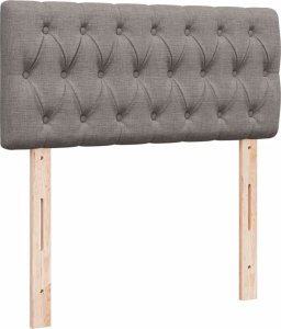 vidaXL Łóżko kontynentalne z materacem, taupe, tkanina, 100x200 cm 7