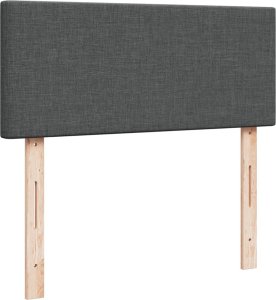 vidaXL Łóżko kontynentalne z materacem, ciemnoszara tkanina 120x200 cm 7