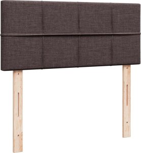 vidaXL Łóżko kontynentalne z materacem, brązowe, tkanina, 120x200 cm 7