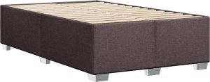 vidaXL Łóżko kontynentalne z materacem, brązowe, tkanina, 120x200 cm 8