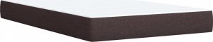 vidaXL Łóżko kontynentalne z materacem, brązowe, tkanina, 120x200 cm 10