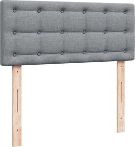 vidaXL Łóżko kontynentalne z materacem, jasnoszare, tkanina 120x200 cm 7