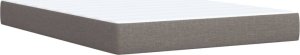vidaXL Łóżko kontynentalne z materacem, taupe, tkanina, 160x200 cm 10