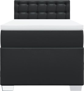 vidaXL Łóżko kontynentalne z materacem czarne 90x190 cm 4