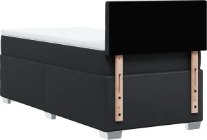 vidaXL Łóżko kontynentalne z materacem czarne 90x190 cm 6