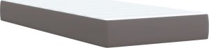 vidaXL Łóżko kontynentalne z materacem szare 100x200 cm 10