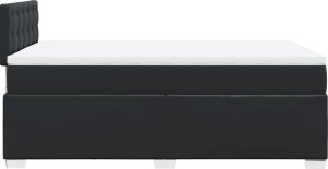 vidaXL Łóżko kontynentalne z materacem czarne 120x200 cm 5