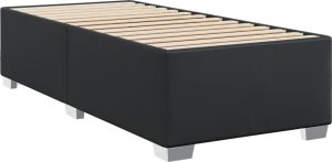 vidaXL Łóżko kontynentalne z materacem czarne 90x200 cm 8