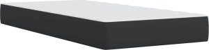 vidaXL Łóżko kontynentalne z materacem czarne 90x200 cm 10