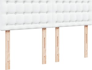 vidaXL Łóżko kontynentalne z materacem białe 140x200 cm 5