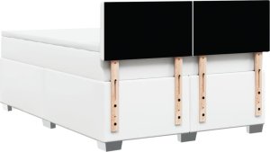 vidaXL Łóżko kontynentalne z materacem białe 140x200 cm 10