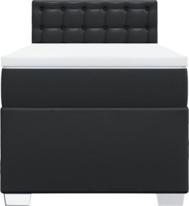 vidaXL Łóżko kontynentalne z materacem czarne 100x200 cm 4