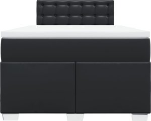 vidaXL Łóżko kontynentalne z materacem czarne 120x190 cm 4