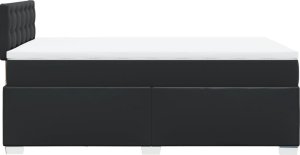 vidaXL Łóżko kontynentalne z materacem czarne 120x190 cm 5