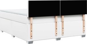 vidaXL Łóżko kontynentalne z materacem białe 180x200 cm 6