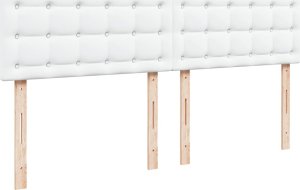 vidaXL Łóżko kontynentalne z materacem białe 180x200 cm 7