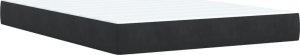 vidaXL Łóżko kontynentalne z materacem czarne 140x200 cm 8
