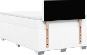 vidaXL Łóżko kontynentalne z materacem białe 120x200 cm 6