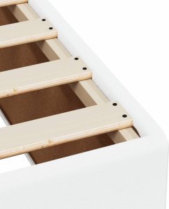 vidaXL Łóżko kontynentalne z materacem białe 200x200 cm 11