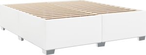 vidaXL Łóżko kontynentalne z materacem białe 200x200 cm 8