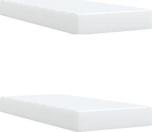 vidaXL Łóżko kontynentalne z materacem białe 200x200 cm 10
