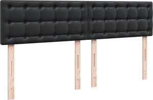 vidaXL Łóżko kontynentalne z materacem czarne 200x200 cm 7